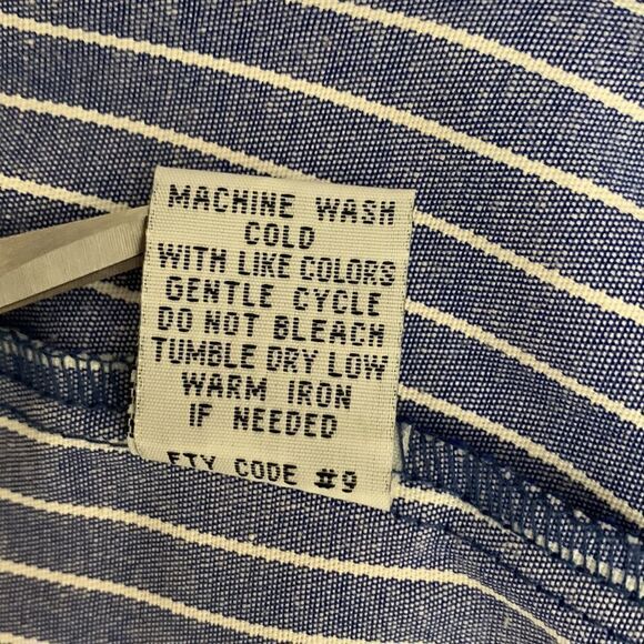 J Glee Petite Large Zippered Front Collar Short Sleeve 2 Pockets Slimming Stripe - Picture 11 of 12